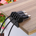 Miniatyrbillede 4 af 5: 2 stk./parti Fem Slots Plast Ledningsdeler Trådkabelklemmer Organizer Holder Ledninger Fixer Sort
