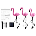 Pikkukuva 1 / 5: 3 in 1 LED-flamingo aurinkovoimalla toimiva ulkovalaisin vedenpitävä pihapuutarhanurmilamppu