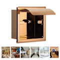 Miniatyrbillede 1 af 8: Indbygget stil toiletpapirholder rustfrit stål papirholder toiletrulleholder til hotelbadeværelse rosenguld