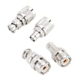 Miniatyrbilde 3 av 5: 4 stk UHF til BNC nikkelbelagt kobberkontakt adapter 50 Ohm for antenne radio WiFi trådløst LAN