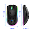 Miniatyrbillede 2 af 5: DELUX 67G (67g) Trådløs letvægts gamingmus med 7200DPI