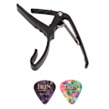 Miniatyrbillede 2 af 8: Guitar Capo Legering Hurtig Toneændring Bærbar Instrument Tilbehør Til Spil Performance Sort