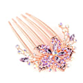 Miniatyrbild 1 av 5: Speciella tillfällen: Elegant bröllopsaccessoar i legering med strass, utsökt blomdesign för brudprakt (Lila)