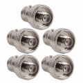 Miniatyrbillede 5 af 5: 5 stk. koaksialadapter, nikkelbelagt messingkontakt, BNC-hun til SMA-hun RF-stik