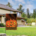 Miniatyrbillede 4 af 5: Burlap Vertikal Dobbeltsidet, Trick or Treat Have Flag Vertikal