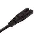 Miniatyrbillede 3 af 5: IEC 320 C8 stik til C7 strømkabel 3,3 fod 1500W 2,5A varmebestandigt vandtæt strømkabel til bordlamper