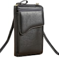 Miniatyrbillede 1 af 5: Lille læder skuldertaske, crossbody taske mobiltelefon pung pung let crossbody håndtasker til kvinder