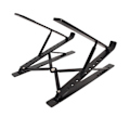 Miniatyrbillede 2 af 5: Justerbar bærbar computer stand dobbelt foldbar bærbar computer skrivebordsstativ aluminium pc riser til varmeafledning