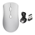 Miniatyrbillede 1 af 5: 2.4G trådløs bærbar optisk mus 3 niveauer DPI genopladelig slank lydløs mus med USB-modtager til notesbog PC bærbar computer