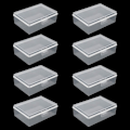 Miniatyrbild 1 av 5: Små plastförvaringslådor med lock, 93 x 66 x 32 mm, minirektangulär transparent förvaringsbehållare för förvaring av småsaker som