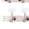 Miniatyrbilde 4 av 8: 3+3 Akryl Klassisk Gitar Streng Tuning Peg Tunere Maskinhoder Sølv