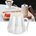 Miniatyrbild 1 av 8: Kaffeälskares Dröm, Kaffeserver i Borosilikatglas, Mikrovågsugns- och Diskmaskinssäker, Värmebeständigt Glas, Elegant Design med Åttakantig Kopp För