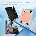 Miniatyrbilde 4 av 5: Tabletfutteral Silikon Hard PC Presis Utstansing Justerbar Rem Penn Spor Etui for IOS Tablet Air 4 10.9in 2020 Pro 11
