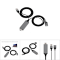 Pikkukuva 1 / 2: 3 väriä puhelimesta HDMI-kaapeliin IOS-liitäntään Digitaalinen AV-sovitin 1080P Plug Play IOS Androidille Musta