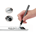 Miniatyrbilde 5 av 5: S12 2-i-1 ledende klut silikon sugekopp dobbel berøring full metall plate maling stylus