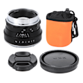 Miniatyrbilde 2 av 2: 35mm F1.6 speilløst kameralinse E&amp;NEX-feste for Sony A5000 A6000 A6300 A6500 A7 A7R A7II A7RII (svart)