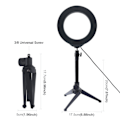 Miniatyrbillede 1 af 7: PULUZ PKT3032 Mobiltelefon Live Selfie Lampe 3 Farve Belysning Justerbar 40 LED Ring Fyldelys