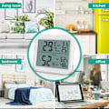 Miniatyrbilde 2 av 5: Digital termohygrometer, stor innendørs LCD