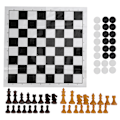 Miniatyrbild 4 av 5: Plast 2 i 1 Internationellt Schack Draught Set Bärbar Resa