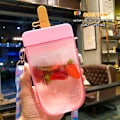 Miniatyrbild 5 av 5: Söt vattenflaska läckagesäker plast popsicle kopp med snöre drickskopp för vuxna barn