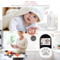 Miniatyrbillede 6 af 8: Videobabyalarm med kamera 2,4 tommer 2-vejs stemmeintercom infrarød nattesyn WiFi babyovervågningsenhed 100‑240V EU-stik