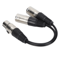 Pikkukuva 2 / 5: XLR-naaras - 2 x XLR-uroskaapeli Mikrofoni Stereobalansoitu liitäntäjohto ääniadapterille