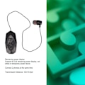 Miniatyrbilde 8 av 8: Klips på trådløs ørepropp, enkelt øre, lang batterilevetid, strømindikasjon, krageklips, Bluetooth-hodetelefoner for kontor og forretning