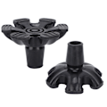 Miniatyrbillede 5 af 8: Gåstokkespids silikone 6 søjle design stærk stabilitet forhindre glidning 22mm gåstokke fodpude