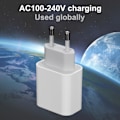Pikkukuva 3 / 5: PD-laturi 20 W M3 matkapuhelintabletti TypeC pikalatausmatkaseinäsovitin 100V240V (EU-pistoke)