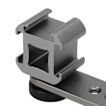 Miniatyrbild 3 av 8: Trippel kallskoförlängningsfäste i aluminiumlegering, mikrofonstativfästeadapter för stativ, monopod, stabilisator, mörkgrå
