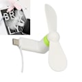 Miniatyrbillede 1 af 8: 2 stk. Mini Mobiltelefon Blæser 2 i 1 Smartphone Blæser Kompatibel med Micro USB Type C Interfaces Hvid