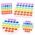 Miniatyrbild 2 av 5: Fidget S Pack Anti-Stress Ångestlindring Tie Dye Push Bubble Fidgets S Regnbåge Enkla S För Barn Vuxna 2-pack (Cirkulär + Fyrkantig)