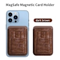 Miniatyrbilde 7 av 8: Snap On Magnetisk Stativ Magnetisk Stativ Kortlommebok Kompatibel Lommebok Støtter 2 Kort med 3 Telefonstativ Moduser Mørkebrun