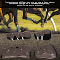 Miniatyrbild 5 av 8: 1Set PU Hästbensskydd Bensskydd Förtjockade Leggings med Mjukt Foder Utrustningbrun L