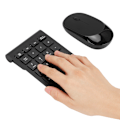 Miniatyrbillede 4 af 5: 2.4G trådløst ultratyndt 22-tasters switch-frit digitalt tastatur trådløst musesæt til RF304T