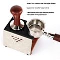 Miniatyrbild 7 av 8: Multifunktionell Tamperhållare, Espresso Tamperställ för 51, 54, 58mm Espresso Tillbehör, Förstärkt Massiv Träbottenplatta, Kompakt Tampermatta