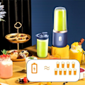 Miniatyrbild 5 av 5: 400+400ml Multifunktionell Stativ Mixer Smoothie Maker Rostfreier Stahl Mixer Rührgerät