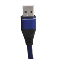 Miniatyrbilde 3 av 8: Micro USB-laderkabel forlengelse nylonflettet hurtigladingssnor for Android-mobiltelefoner blå