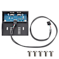 Miniatyrbillede 1 af 5: 3,5 tommer USB2.0 2-port 9-bens forniklet kobbertråd floppy drev frontpanel