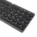 Miniatyrbild 5 av 8: Rund Bluetooth Vikbart Tangentbord med Pekplatta Universell 140mAh Trådlös 64-Tangenters Vikbart Tangentbord Svart