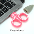 Miniatyrbild 7 av 8: Tecknad U Disk Röd Sax Skräddare Modell Bulk Lagring Flash Drive Minne Sticka 16GB