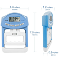 Miniatyrbild 2 av 5: Digital handdynamometer för sport och fitness, greppstyrkemätning med minnesfunktion, automatisk avstängning för energieffektivitet (90 kg max, 0,1 kg
