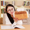 Miniatyrbild 5 av 5: Simulerad Toast Servettbehållare Plysch Bröd Pappershållare Servettbehållare För Hem Bil Café(25*15*15cm)