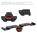 Miniatyrbilde 5 av 6: 3 i 1 blitsskoadapter forlengelsesstang brakettstativ for kamera mobiltelefon svart