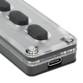 Miniatyrbilde 5 av 8: Mini 5-tasters tastatur Bluetooth trådløs USB kablet dobbel modus demp mute snarvei multifunksjon for PC datamaskin skrivebord