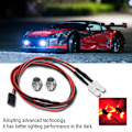 Miniatyrbild 7 av 8: 2PCS 5mm strålkastare RC tillbehör LED-lampor för 1/10 modell driftbil fordon (12# rött ljus)