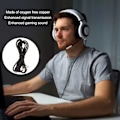 Pikkukuva 6 / 8: Vaihdettava kuulokemikrofonikaapeli OFC-johdinydin Kuulokemikrofonikaapeli Yhteensopiva SteelSeries Arctis 3:lle