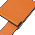 Miniatyrbillede 4 af 8: Telefon læderbeskyttende etui stribet foldbar cover forhindre drop til Oppo Find N2 Flip
