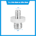 Miniatyrbilde 6 av 8: 20 stk 1/4 tommers 3/8 tommers hann hunn konverter gjengede adapter skruer tilbehør