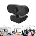 Miniatyrbild 3 av 5: 1080P-datornskamera med mikrofon, skrivbords-USB-webbkamera, fri enhet för videosamtal (svart)